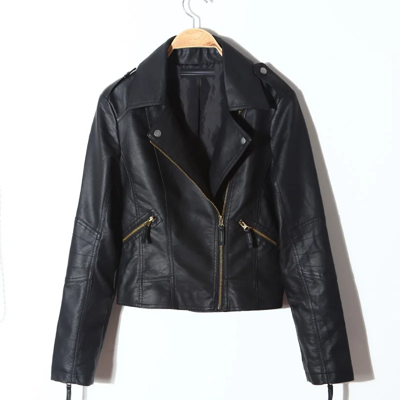 2016 autumn fashion women's clothing in Europe and the wind wash PU leather jacket locomotive small leather coat
2016 autumn fashion women's clothing in Europe and the wind wash PU leather jacket locomotive small leather coat