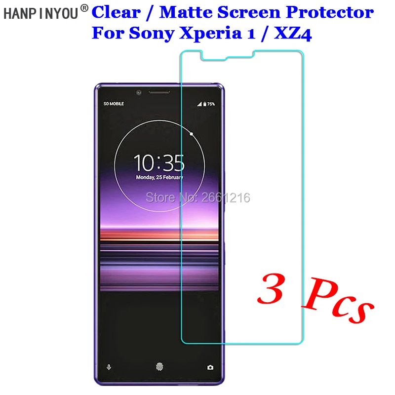 3 Pcs/Lot For Sony Xperia 1 / XZ4 / 10 / 10 Plus HD Clear / Anti-Glare Matte Front Screen Protector Touch Film Protection Skin
3 Pcs/Lot For Sony Xperia 1 / XZ4 / 10 / 10 Plus HD Clear / Anti-Glare Matte Front Screen Protector Touch Film Protection Skin