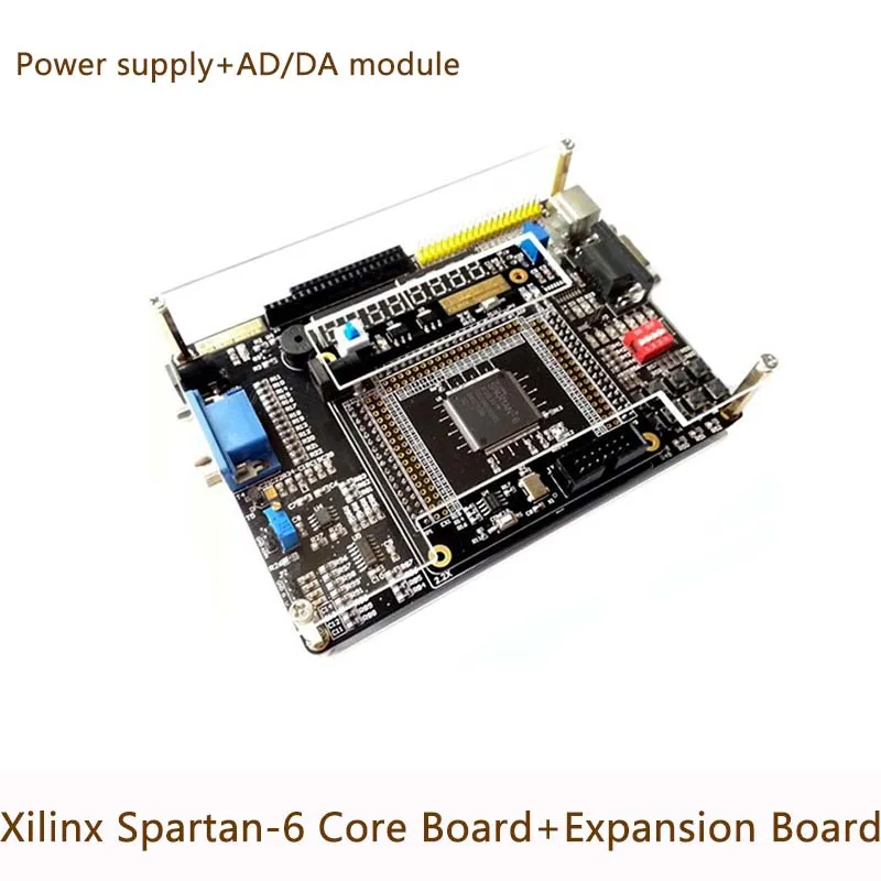 Xilinx FPGA Spartan-6 XC6SLX9, макетная плата, основная плата + периферийная Плата расширения/фотография + источник питания
Xilinx FPGA Spartan-6 XC6SLX9, макетная плата, основная плата + периферийная Плата расширения/фотография + источник питания