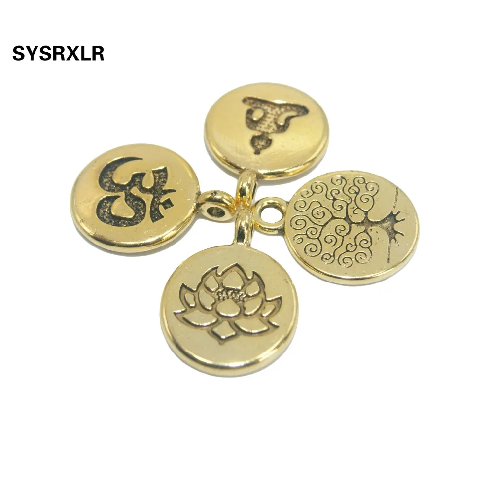 Free Shipping 20 PCS 15 MM Golden Lotus Life Tree OM Buddha Metal Zinc Alloy Charms DIY Bracelet Earring For Jewelry Making
Free Shipping 20 PCS 15 MM Golden Lotus Life Tree OM Buddha Metal Zinc Alloy Charms DIY Bracelet Earring For Jewelry Making