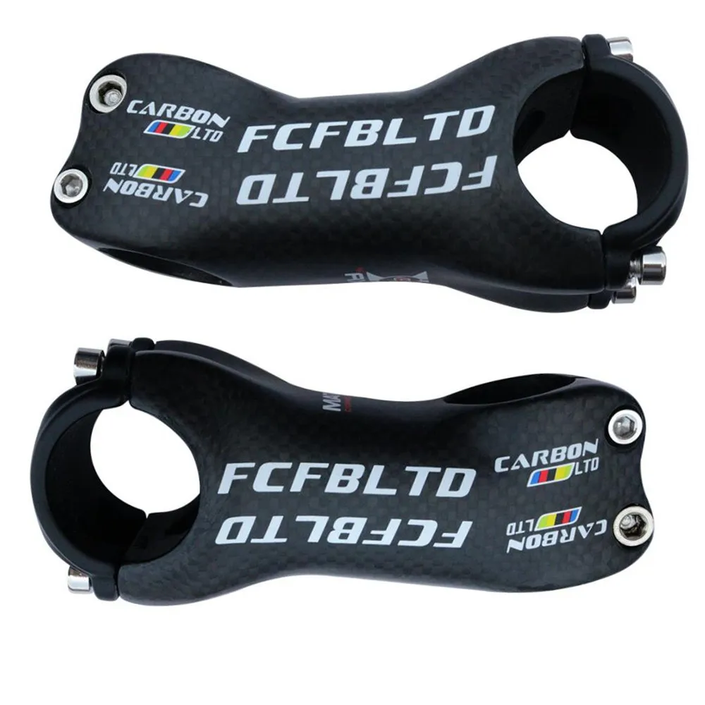 FCFB matte carbon stem road MTB mountain bike bicycle stem 6 degree 17 degree 70--130mm handlebar 25.4mm fork 28.6mm
FCFB matte carbon stem road MTB mountain bike bicycle stem 6 degree 17 degree 70--130mm handlebar 25.4mm fork 28.6mm