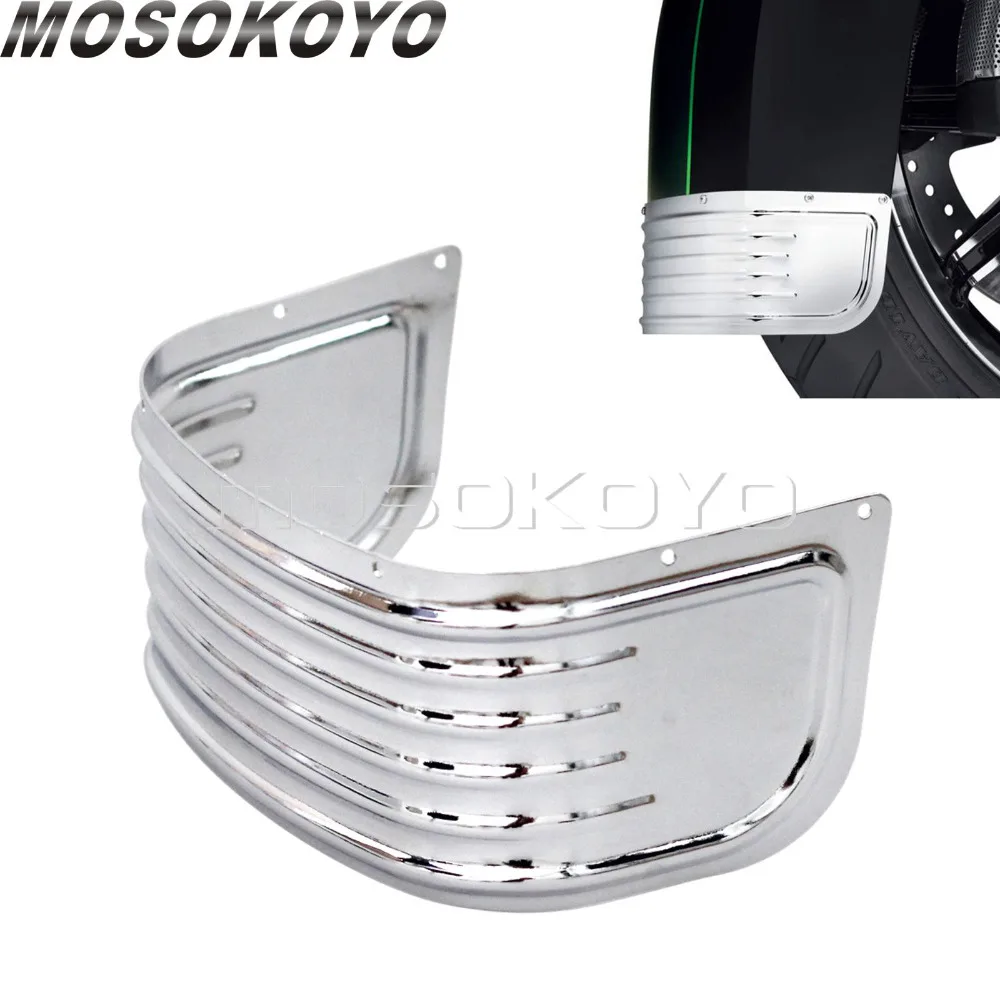 Серебряные юбки для крыльев Harley Touring Tri Glide Road King FLHR FLHT передние облегающая юбка 2014