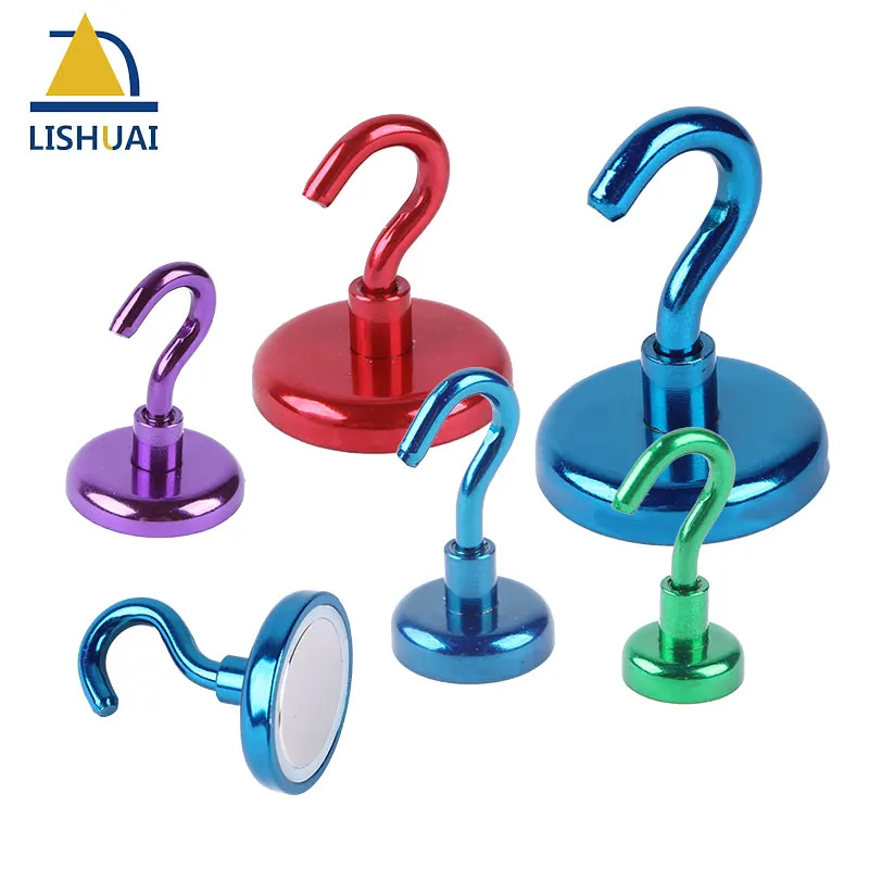 LISHUAI Colorful Magnetic Hooks Rare Earth NdFeB Magnet Holder Refrigerator Suction Magnet For Home Kitchen
LISHUAI Colorful Magnetic Hooks Rare Earth NdFeB Magnet Holder Refrigerator Suction Magnet For Home Kitchen