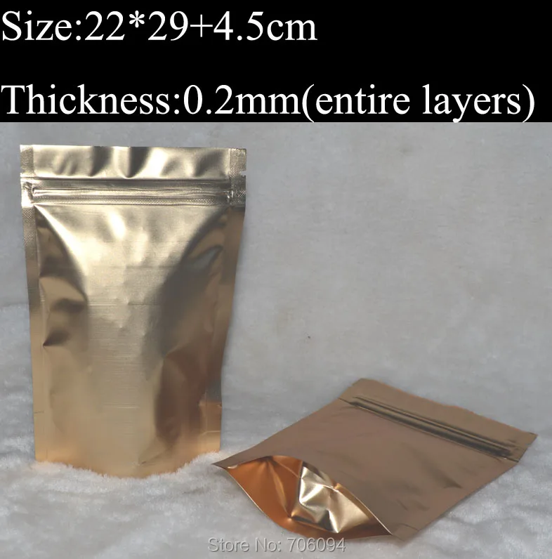 22x29 + 4,5 см/8,66 ''x 11,4'',100 шт./лот, Золотой металлический алюминиевый застежка-молния, стоячий пакет из фольги с замком, Золотой пластиковый пакет
22x29 + 4,5 см/8,66 ''x 11,4'',100 шт./лот, Золотой металлический алюминиевый застежка-молния, стоячий пакет из фольги с замком, Золотой пластиковый пакет