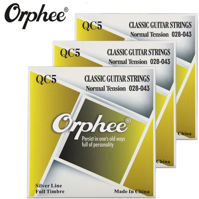 Orphee QC5 028-043 Classical Guitar Strings nylon silver jacketed wire Vacuum Packaging guitar parts 3 set
Orphee QC5 028-043 Classical Guitar Strings nylon silver jacketed wire Vacuum Packaging guitar parts 3 set