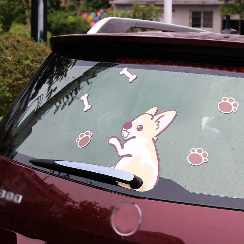 BEMOST Car Styling Cartoon Reflective Corgi Dog Moving Tail Animal Stickers Car Rear Windshield Wiper Decals Accessories 5Sets
BEMOST Car Styling Cartoon Reflective Corgi Dog Moving Tail Animal Stickers Car Rear Windshield Wiper Decals Accessories 5Sets