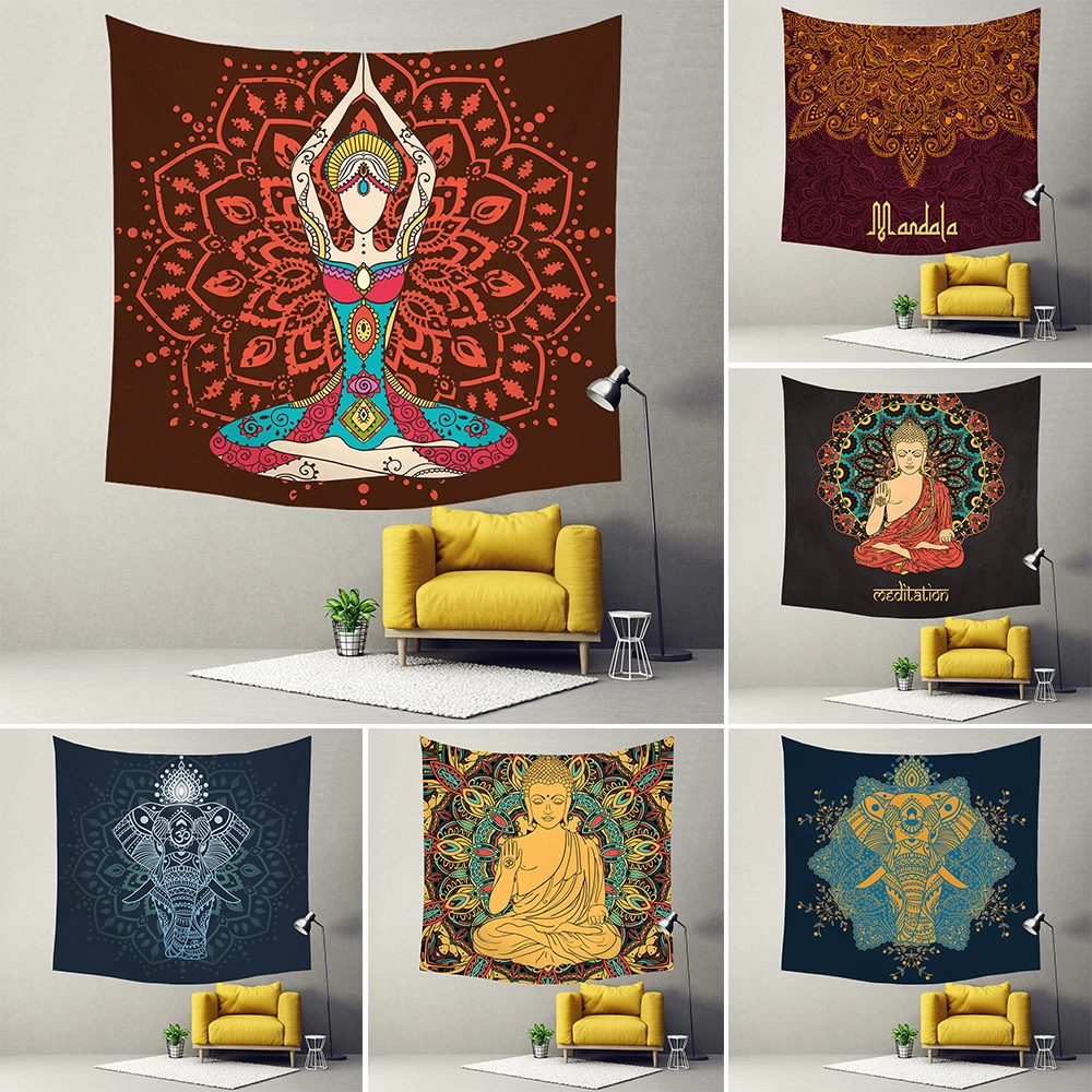 Decorative Mandala Elephant Wall Hanging Tapestry Bohemian Macrame Wall Blanket Cloth Wandkleed Home Decor Curtains Yoga Mat
Decorative Mandala Elephant Wall Hanging Tapestry Bohemian Macrame Wall Blanket Cloth Wandkleed Home Decor Curtains Yoga Mat