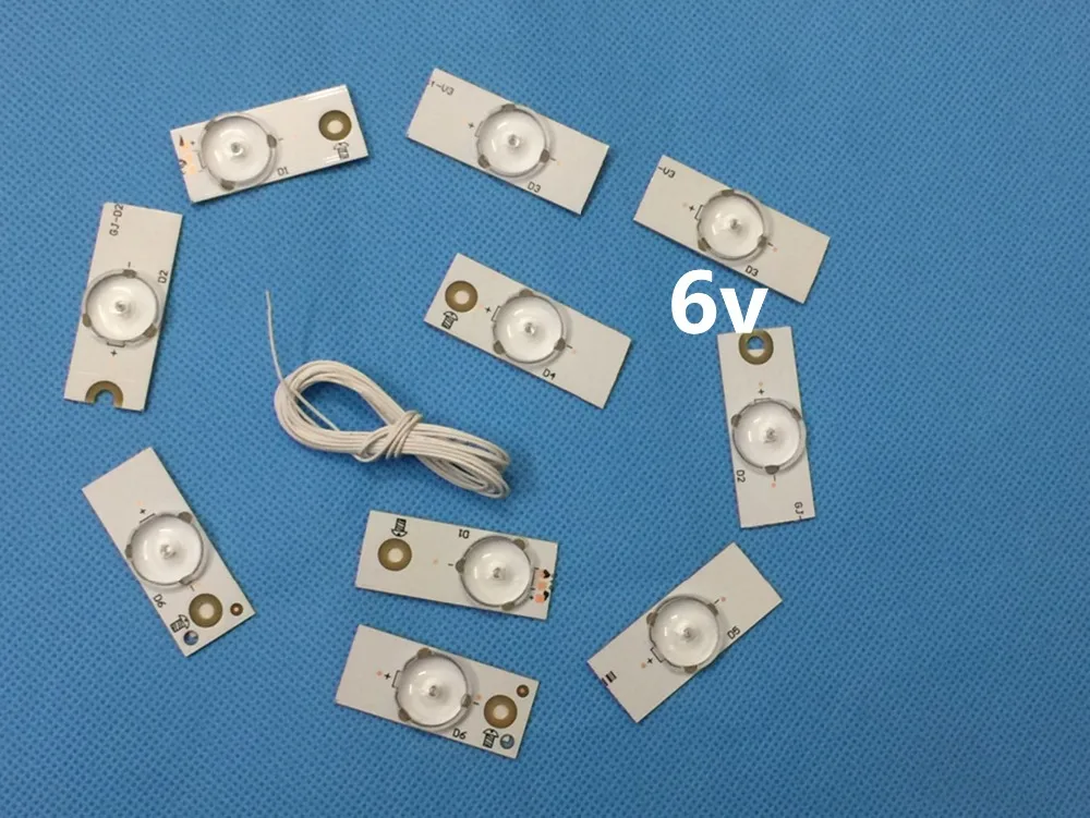 50Pieces/lot Led Strips 6v Bulbs Diodes 32-65 inch Tv Optical Lens Fliter Backlight w/ cable Double-side Tape
50Pieces/lot Led Strips 6v Bulbs Diodes 32-65 inch Tv Optical Lens Fliter Backlight w/ cable Double-side Tape
