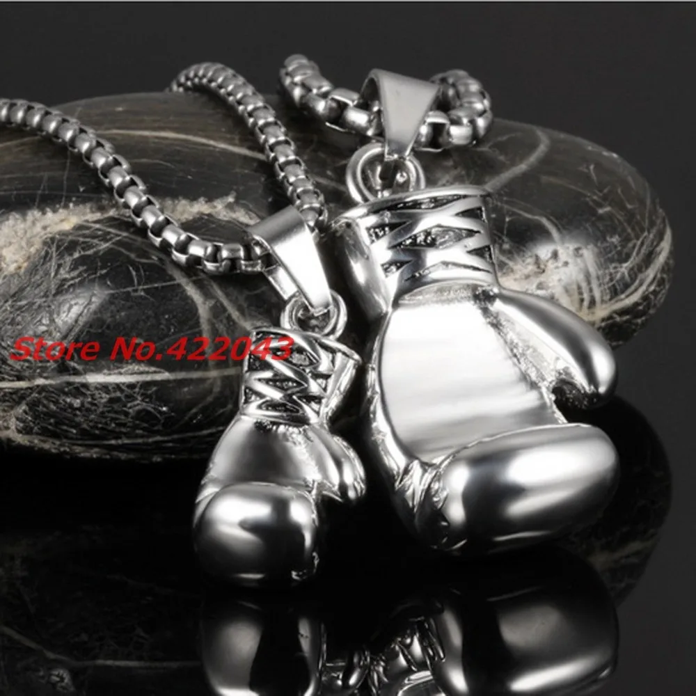 Charming Boxing Glove Pendant Charm Necklace Sport Boxing Jewelry 316L Stainless Steel Silver color Chain For Men 2016 New
Charming Boxing Glove Pendant Charm Necklace Sport Boxing Jewelry 316L Stainless Steel Silver color Chain For Men 2016 New