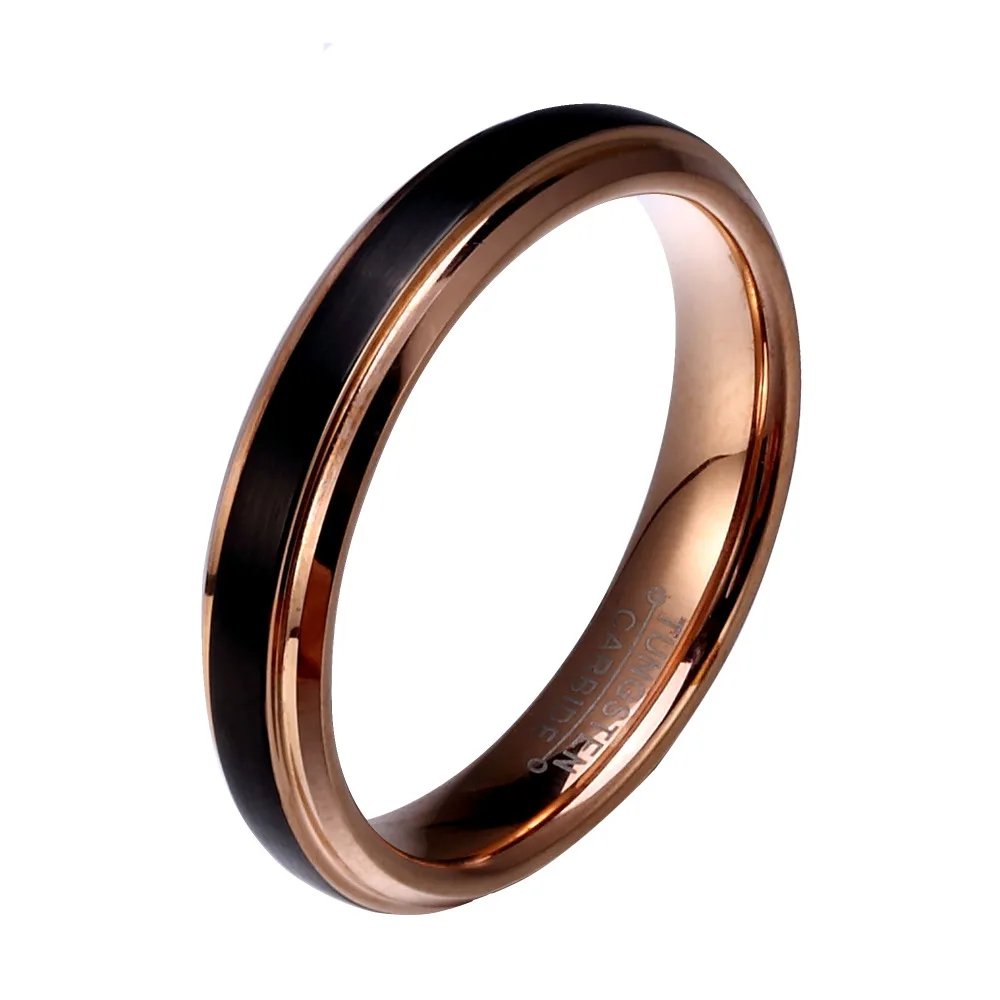Soul Men 1 Pair Tungsten Carbide Wedding Band Black & Rose Gold Color Couple Rings Set 6mm for Male 4mm for Female
Soul Men 1 Pair Tungsten Carbide Wedding Band Black & Rose Gold Color Couple Rings Set 6mm for Male 4mm for Female