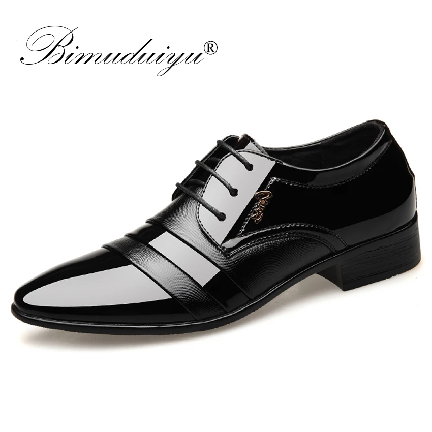 BIMUDUIYU Fashion Men Dress Flat Shoes Business Oxfords Shoes Pointed Toe Wedding Shoes Leather British Lace-up Footwear
BIMUDUIYU Fashion Men Dress Flat Shoes Business Oxfords Shoes Pointed Toe Wedding Shoes Leather British Lace-up Footwear
