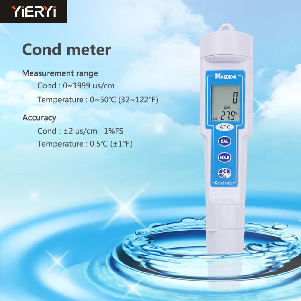 CT-3030 EC Meter, EC & Temp Meter 2 In 1 Water Quality Test Pen, 0-1999 US/cm ,1 US/cm Resolution ,+/-2% FS Readout Accuracy
CT-3030 EC Meter, EC & Temp Meter 2 In 1 Water Quality Test Pen, 0-1999 US/cm ,1 US/cm Resolution ,+/-2% FS Readout Accuracy