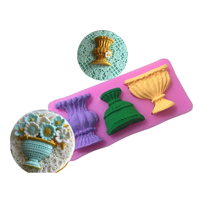 European Vase Shape DIY Wedding Decoration Baking Tools Liquid Silicone Mold Fondant Cake Molds Chocolate Candy Biscuits Moulds
European Vase Shape DIY Wedding Decoration Baking Tools Liquid Silicone Mold Fondant Cake Molds Chocolate Candy Biscuits Moulds
