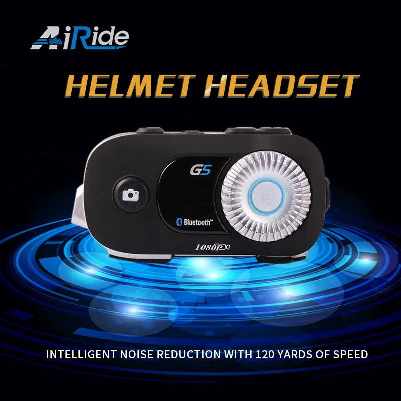 AiRide G5 500m 4 Riders Group Intercom HD 1080P Video Recorder Camera Motorcycle Bluetooth Intercom Helmet Headset
AiRide G5 500m 4 Riders Group Intercom HD 1080P Video Recorder Camera Motorcycle Bluetooth Intercom Helmet Headset