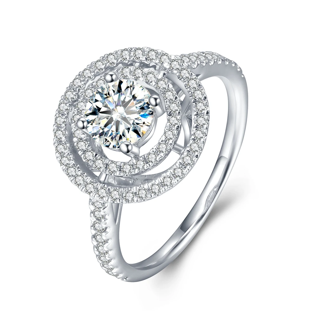 1.0carart 6.5mm Round Brilliant Cut Engagement&Wedding Moissanite Diamond Ring Double Halo Ring Genuine 14K 585 White Gold
1.0carart 6.5mm Round Brilliant Cut Engagement&Wedding Moissanite Diamond Ring Double Halo Ring Genuine 14K 585 White Gold