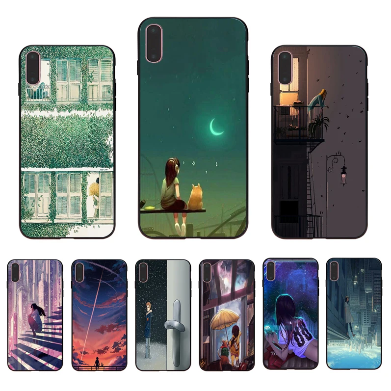IMIDO Lonely girl in the city Soft silicone fitted phone case for iphone 7 8 X Xs Xr Xsmax 6 5 6s/6/7/8plus 5s 6s se shell cover
IMIDO Lonely girl in the city Soft silicone fitted phone case for iphone 7 8 X Xs Xr Xsmax 6 5 6s/6/7/8plus 5s 6s se shell cover