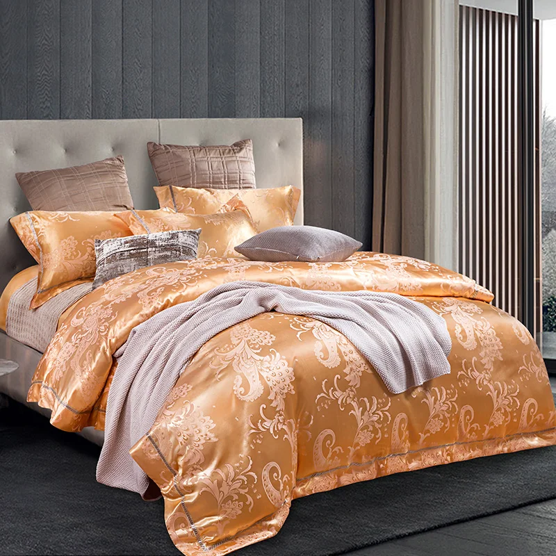 Luxury bedding set jacquard silk 4pcs bedclothes bed linen sets queen king size Quilt/duvet cover set bedsheets cotton bedcover
Luxury bedding set jacquard silk 4pcs bedclothes bed linen sets queen king size Quilt/duvet cover set bedsheets cotton bedcover