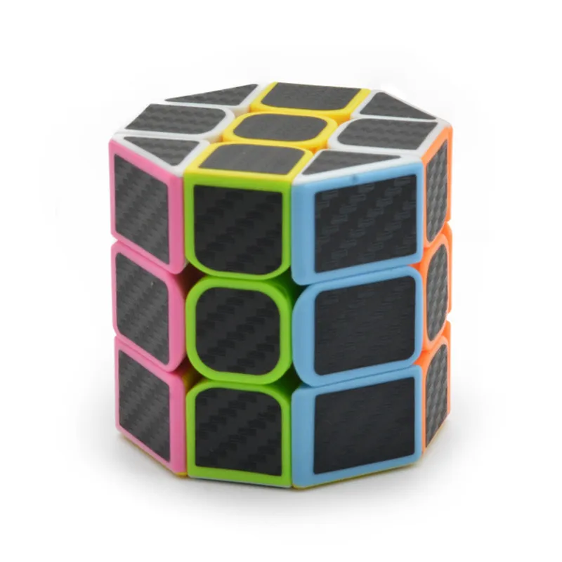 

Lefun 5.7cm 3x3x3 Speed Magic Cube Twist Puzzle Toy Brain Teaser Octagonal column Black IQ Game 3x3 Carbon Fibre Octagon Barrel