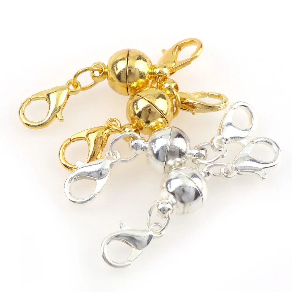 5Pcs 8mm Round Gold Sliver With Lobster Clasp Magnetic Clasps For DIY Necklace Bracelet Connectors Jewelry Supplies Finding
5Pcs 8mm Round Gold Sliver With Lobster Clasp Magnetic Clasps For DIY Necklace Bracelet Connectors Jewelry Supplies Finding