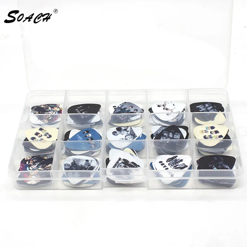 SOACH 100pcs Newest Guitar Picks 15 grid box plastic packing Thickness 0.71mm guitar strap guitar strings
SOACH 100pcs Newest Guitar Picks 15 grid box plastic packing Thickness 0.71mm guitar strap guitar strings