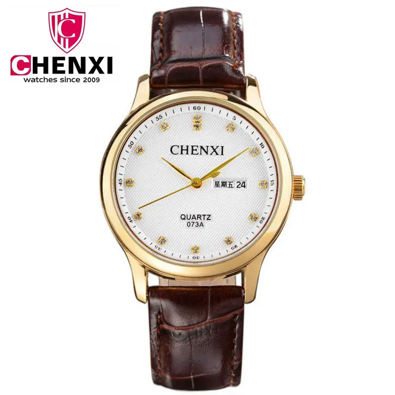CHENXI Top Brand Man Watches With Calendar Date Quartz Gold Watch High Quality Leather Strap Wristwatch Male Gift Clock
CHENXI Top Brand Man Watches With Calendar Date Quartz Gold Watch High Quality Leather Strap Wristwatch Male Gift Clock