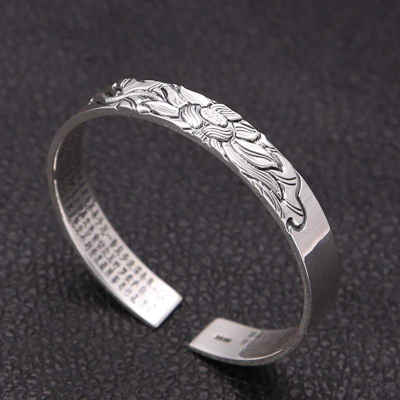 Chram100% Real S999 Sterling Silver Lotus Plant Women Bangles Hot selll Vingele Chines Style FAshion Jewelry Gift
Chram100% Real S999 Sterling Silver Lotus Plant Women Bangles Hot selll Vingele Chines Style FAshion Jewelry Gift