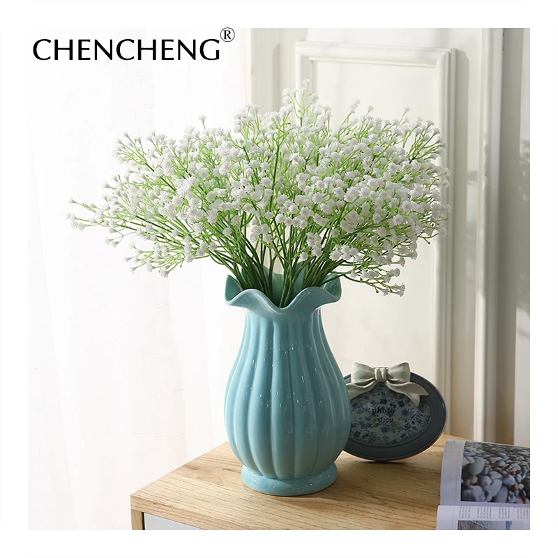 CHENCHENG 11 шт./лот 52 см Искусственный babysmish Свадебные фальшивые цветы белая гипsophила