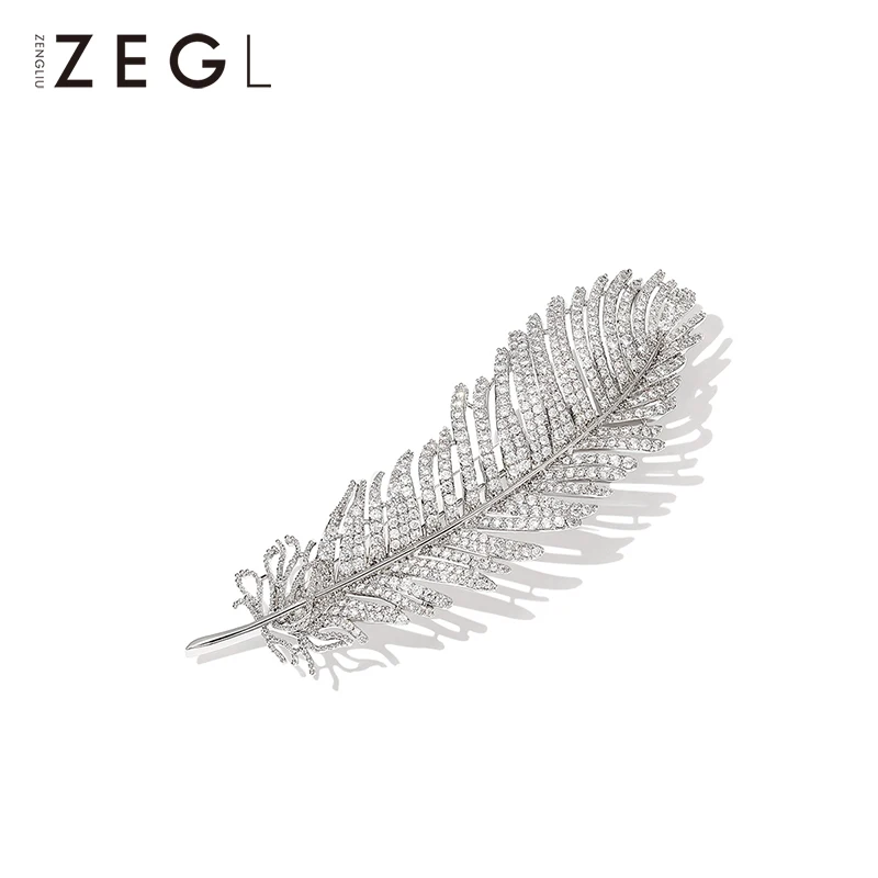 Женский головной убор ZEGL заколка для волос с перьями | Украшения и аксессуары