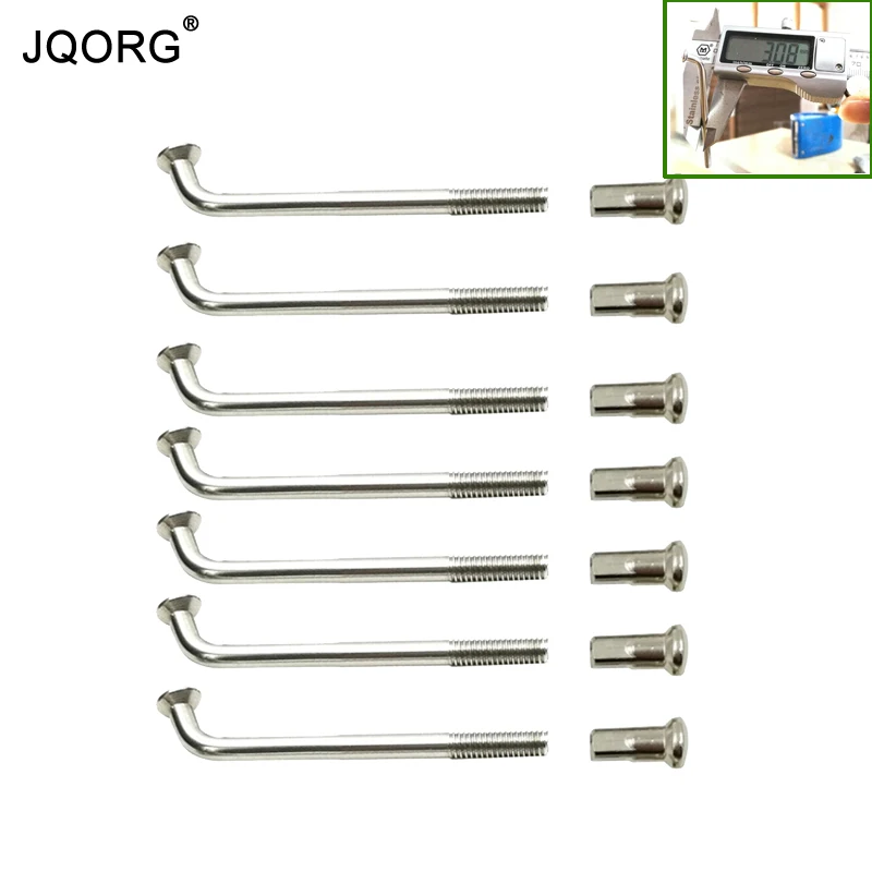 JQORG Spokes 10G Diameter 3.1mm 304 Stainless Steel Material Electric Motorcycle Wheel Spokes And Nipples Length 30 mm - 60 mm
JQORG Spokes 10G Diameter 3.1mm 304 Stainless Steel Material Electric Motorcycle Wheel Spokes And Nipples Length 30 mm - 60 mm