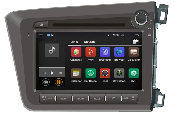 8 дюймовый 4G android 10 автомобильный dvd плеер gps для honda civic RHD 2012 2014 Автомобильный
