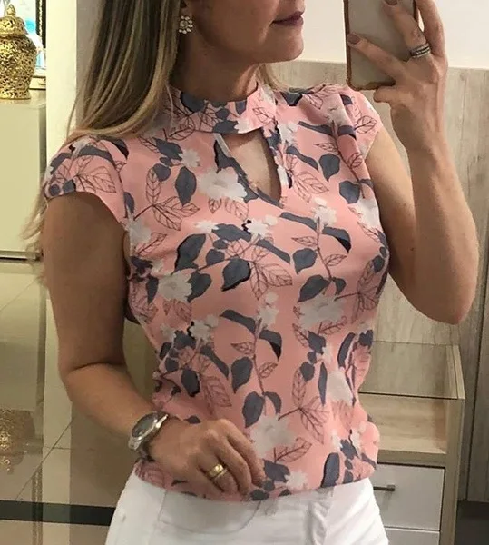 New Elegant Flower Print Short Sleeve Chiffon Blouses 2019 Womens Tops Blouses Streetwear Slim Shirts Blusas Femininas Elegante
New Elegant Flower Print Short Sleeve Chiffon Blouses 2019 Womens Tops Blouses Streetwear Slim Shirts Blusas Femininas Elegante