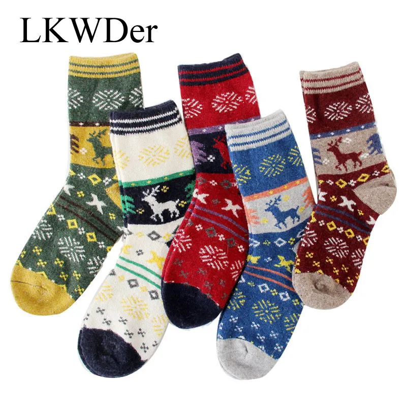 LKWDer 6 Pairs Christmas Deer Socks Women's Cartoon Design Casual Knit Wool Socks Winter Warm Short Socks Women Calcetines Mujer
LKWDer 6 Pairs Christmas Deer Socks Women's Cartoon Design Casual Knit Wool Socks Winter Warm Short Socks Women Calcetines Mujer