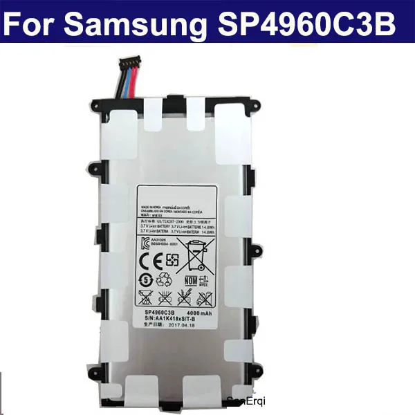 Фото Аккумулятор для Samsung Galaxy Tab 2 7 0 P3100 P6200 P3110 Plus (4000 Вт ч) мАч SP4960C3B аккумулятор|battery for