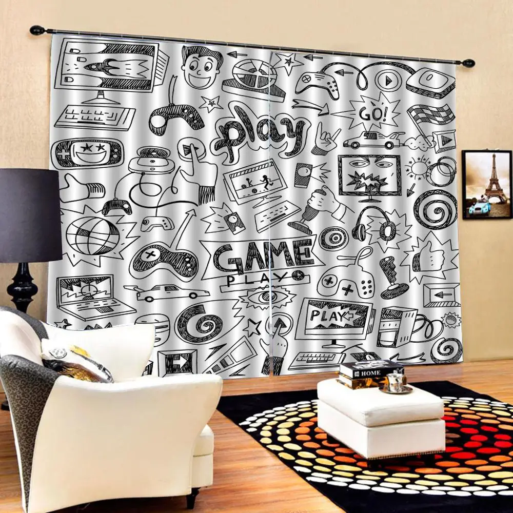 black Curtains with hand draw curtains Luxury Blackout 3D Window Curtain Living Room Bedroom Drapes Cortina
black Curtains with hand draw curtains Luxury Blackout 3D Window Curtain Living Room Bedroom Drapes Cortina