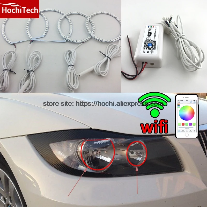 Комплект разноцветных галогенных колец HochiTech RGB для автостайлинга BMW 3 серии E90 05-08 галогенные фары ангельские глазки Wi-Fi пульт дистанционног...
Комплект разноцветных галогенных колец HochiTech RGB для автостайлинга BMW 3 серии E90 05-08 галогенные фары ангельские глазки Wi-Fi пульт дистанционног...