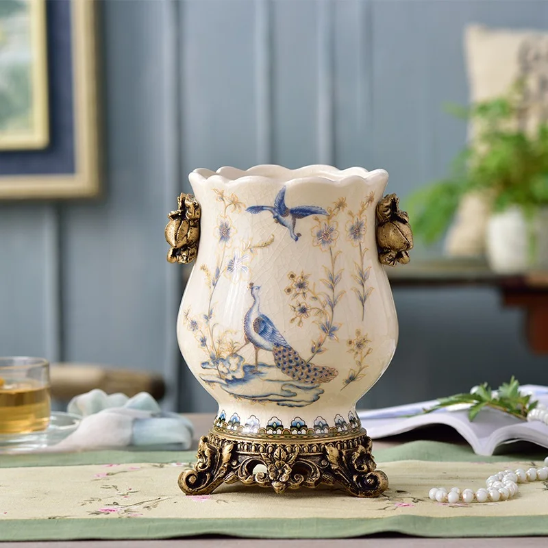 European Retro Vases New Chinese Home Accessories Settings Creative Ceramic Flower Arrangements Handicraft Arrangements Table Va
European Retro Vases New Chinese Home Accessories Settings Creative Ceramic Flower Arrangements Handicraft Arrangements Table Va