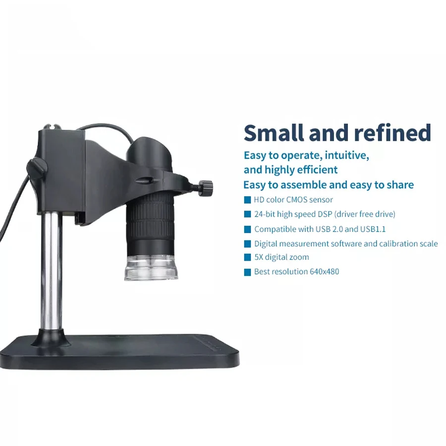 SUNSHINE DM-1000S Portable Digital microscope HD color CMOS sensor 5x digital zoom 1000X magnification effect Easy to operat
SUNSHINE DM-1000S Portable Digital microscope HD color CMOS sensor 5x digital zoom 1000X magnification effect Easy to operat