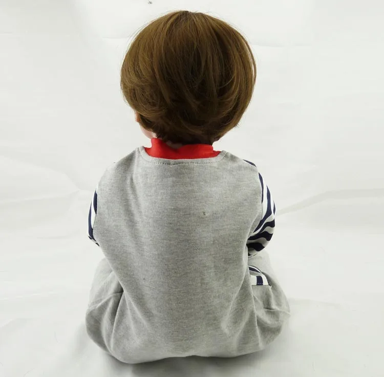 55CM holiday gifts simulation baby boy with cotton body and lovely clothes silicone reborn dolls toys