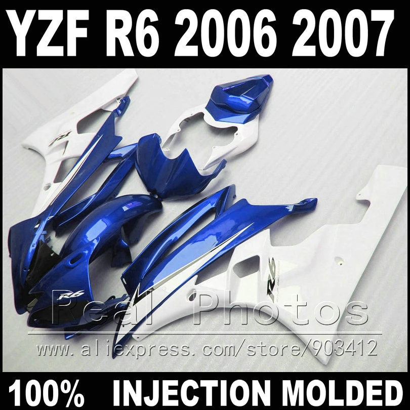 Новый комплект обтекателей для YAMAHA R6 2006 2007, Обтекатели для литья под давлением, синие, белые, черные 2006 2007 YZF R6
Новый комплект обтекателей для YAMAHA R6 2006 2007, Обтекатели для литья под давлением, синие, белые, черные 2006 2007 YZF R6