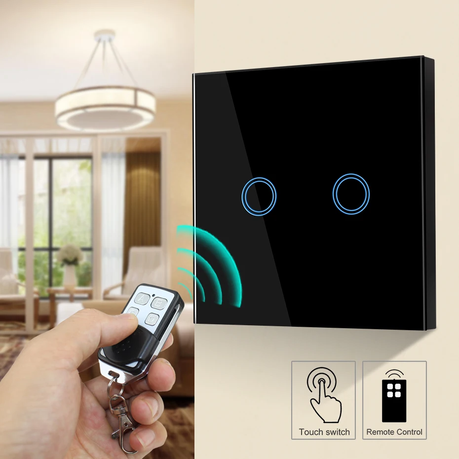 1/2/3 Gang LED Touch Switch 220V EU/UK Standard Sensor Wireless Remote Control Wall Lamp Switch Tempered Glass Panel 433MHz
1/2/3 Gang LED Touch Switch 220V EU/UK Standard Sensor Wireless Remote Control Wall Lamp Switch Tempered Glass Panel 433MHz