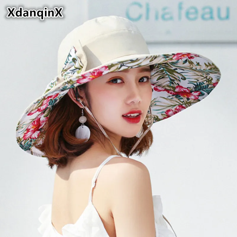 XdanqinX Adult Women's Summer Super Big Brim Sun Hat Foldable Wind Rope Fixed UV Resistant Fashion Print Beach Hats For Women
XdanqinX Adult Women's Summer Super Big Brim Sun Hat Foldable Wind Rope Fixed UV Resistant Fashion Print Beach Hats For Women