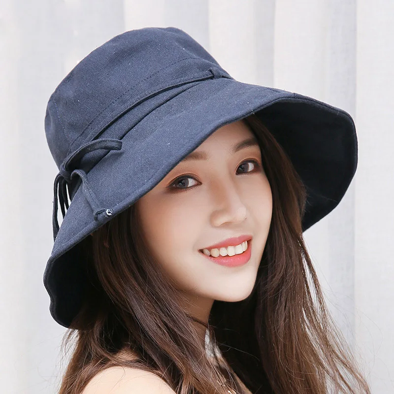 Fashion Women Summer Solid Bucket Hat Wide Brim Foldable Cotton Outdoor Sun Protective Cap Chapeau Femme Ete
Fashion Women Summer Solid Bucket Hat Wide Brim Foldable Cotton Outdoor Sun Protective Cap Chapeau Femme Ete