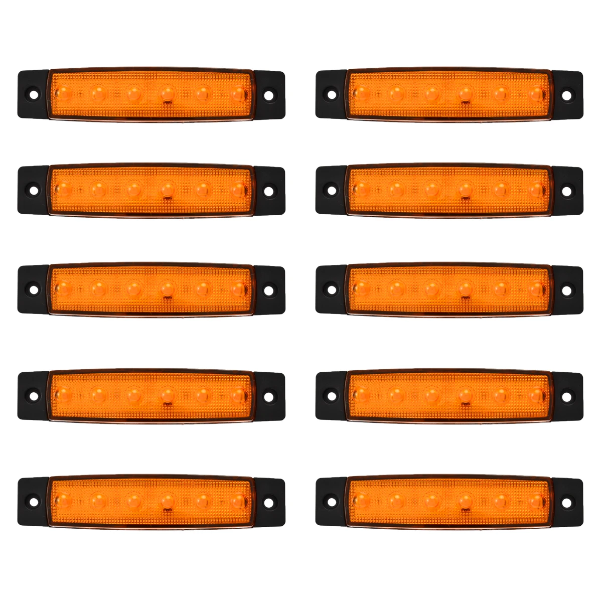 10pcs 12V 6LED Amber Car Truck Trailer Lorry Bus Side Marker Indicators Light Waterproof External Lights
10pcs 12V 6LED Amber Car Truck Trailer Lorry Bus Side Marker Indicators Light Waterproof External Lights