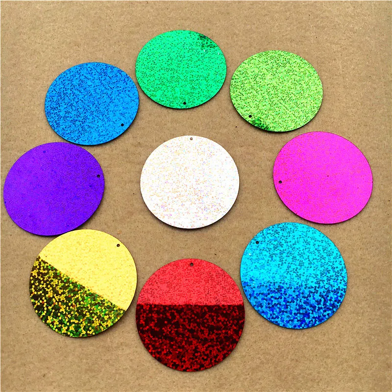 12pcs/Pack 50mm Large Round Sequins 5cm Large Sequin Paillettes For Craft Hologram Laser Sequins Wedding Decro with 1 Side Hole
12pcs/Pack 50mm Large Round Sequins 5cm Large Sequin Paillettes For Craft Hologram Laser Sequins Wedding Decro with 1 Side Hole