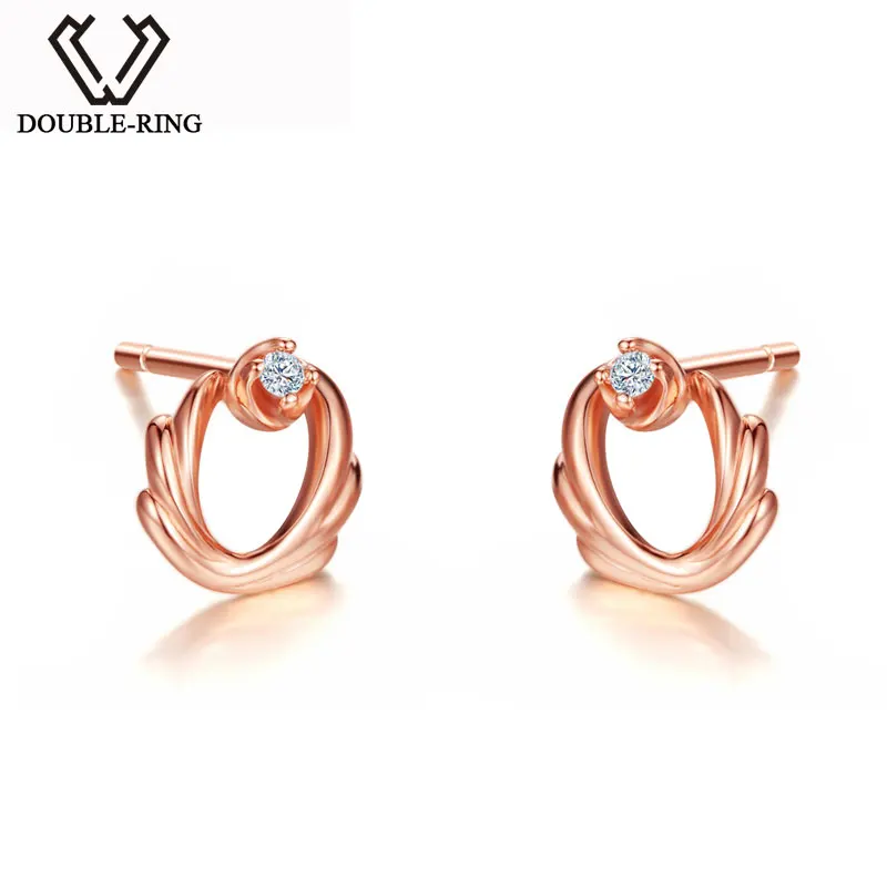 DOUBLE-R 0.03ct Diamond Stud Earrings Female 925 Sterling Silver Outside Rose Gold Earring Romantic Wedding Gift Diamond Jewelry
DOUBLE-R 0.03ct Diamond Stud Earrings Female 925 Sterling Silver Outside Rose Gold Earring Romantic Wedding Gift Diamond Jewelry