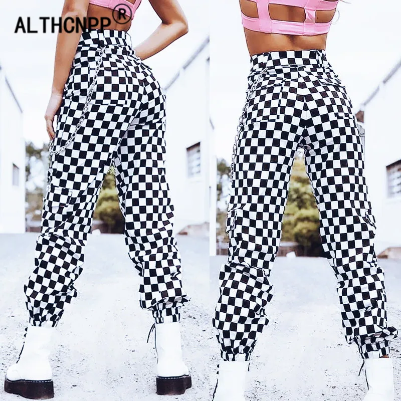 High Waist Cargo Pants Women Streetwear Personality Hip Hop Pants Women Hippie Plaid Pants Pantalon Femme Spodnie Damskie
High Waist Cargo Pants Women Streetwear Personality Hip Hop Pants Women Hippie Plaid Pants Pantalon Femme Spodnie Damskie