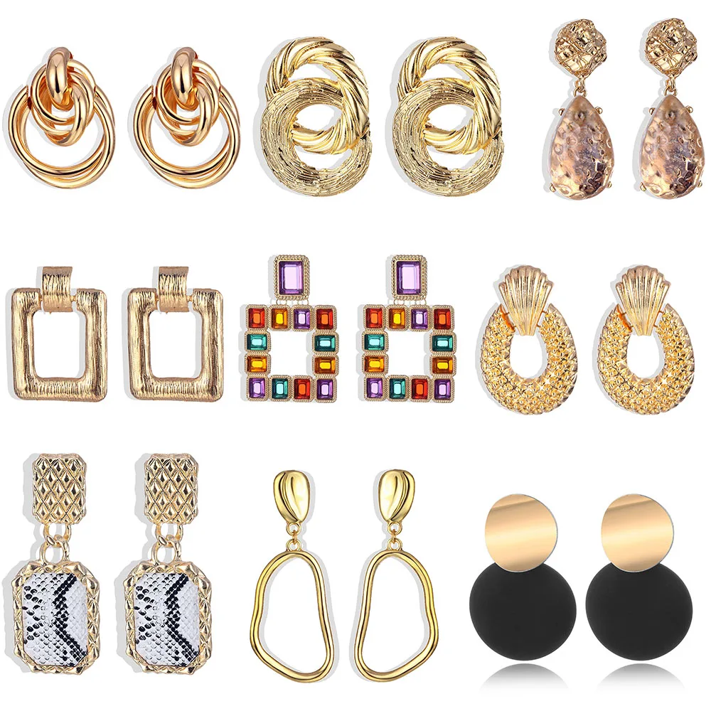 Vintage Gold Big Punk Earrings Fashion Statement Geometric Trend Female Drop Earrings 2019 Metal Alloy Glamour Earrings Jewelry
Vintage Gold Big Punk Earrings Fashion Statement Geometric Trend Female Drop Earrings 2019 Metal Alloy Glamour Earrings Jewelry