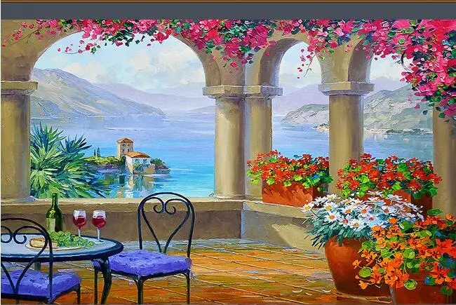 3d wallpaper custom mural non-woven wall sticker Mediterranean garden landscape painting photo wall paper for wall 3d
3d wallpaper custom mural non-woven wall sticker Mediterranean garden landscape painting photo wall paper for wall 3d