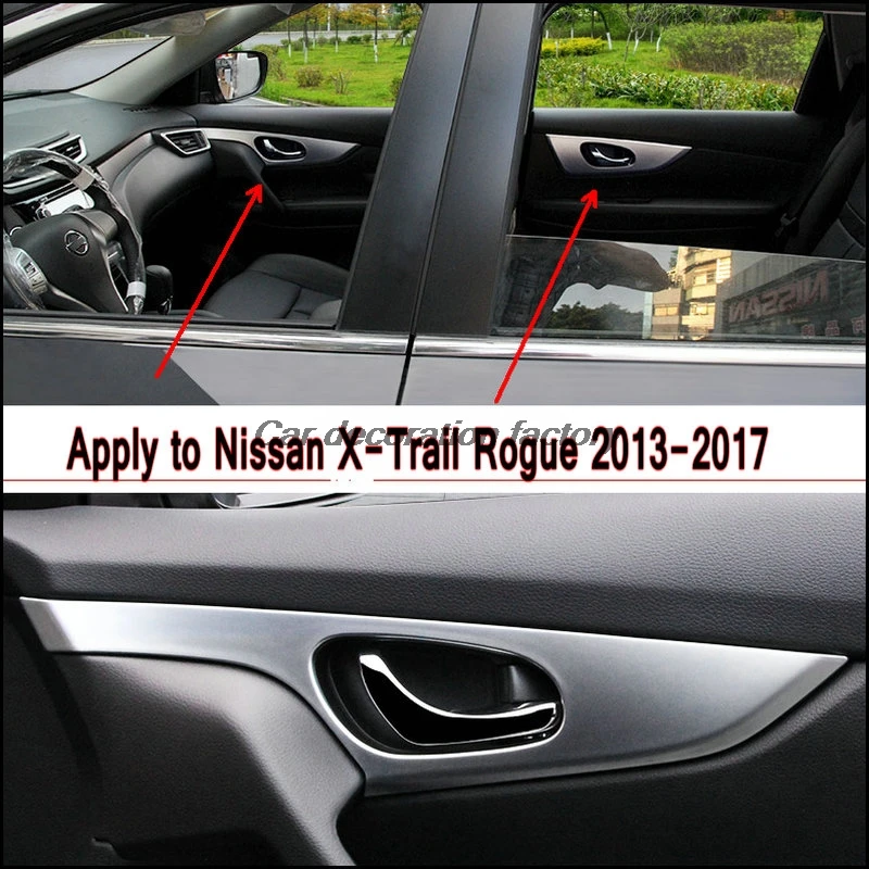 Car Styling 4pcs For Nissan X-Trail Rogue 2013-2017 ABS chrome plated Inner Door Handle Panel Trim Accessories
Car Styling 4pcs For Nissan X-Trail Rogue 2013-2017 ABS chrome plated Inner Door Handle Panel Trim Accessories