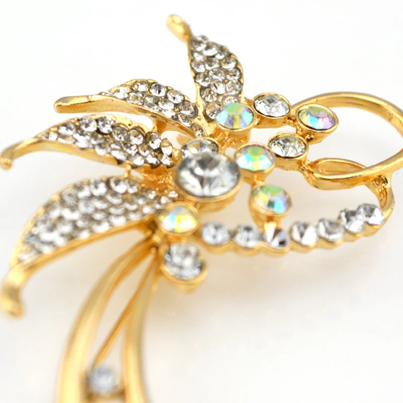 Fashion New Style 2 Colors Crystal Women Brooch Pin Flower Decoration Lady Jewelry Wedding Party Gift
Fashion New Style 2 Colors Crystal Women Brooch Pin Flower Decoration Lady Jewelry Wedding Party Gift